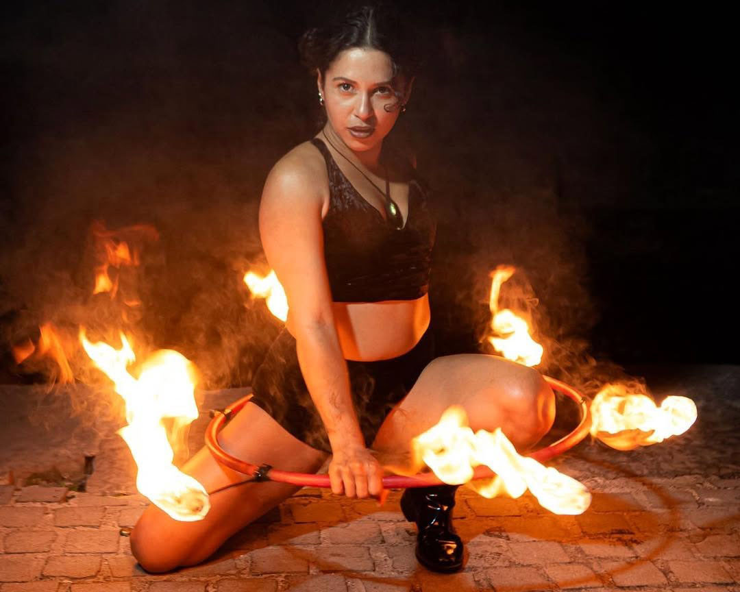 Circus Science by the Sea Opening Night with fire show and lights switch on