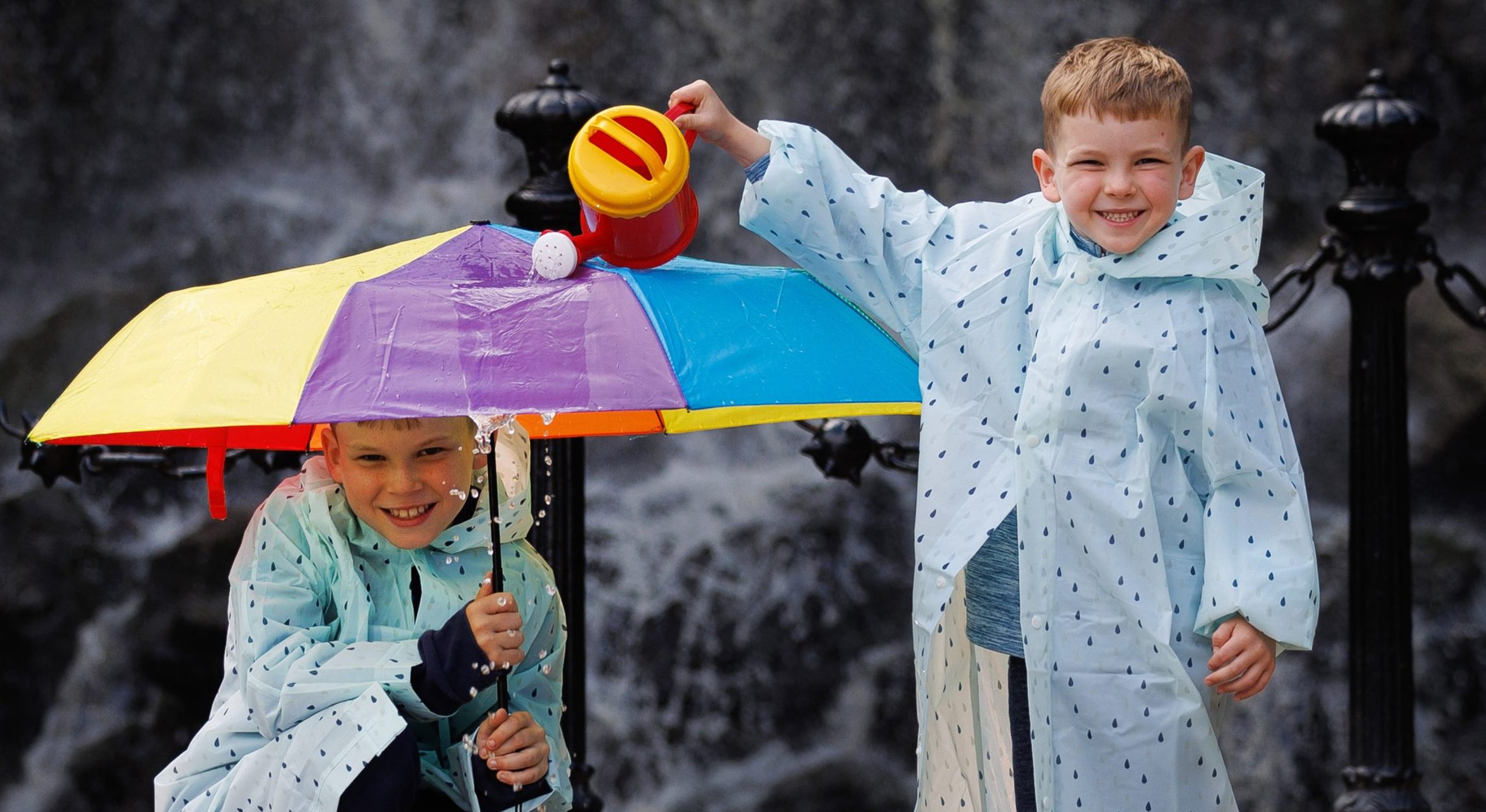 Jack, aged 10, and his brother Jordi Lacey Leonard, aged 5 photographed to launch Science Week 2026 in the Iveagh Gardens