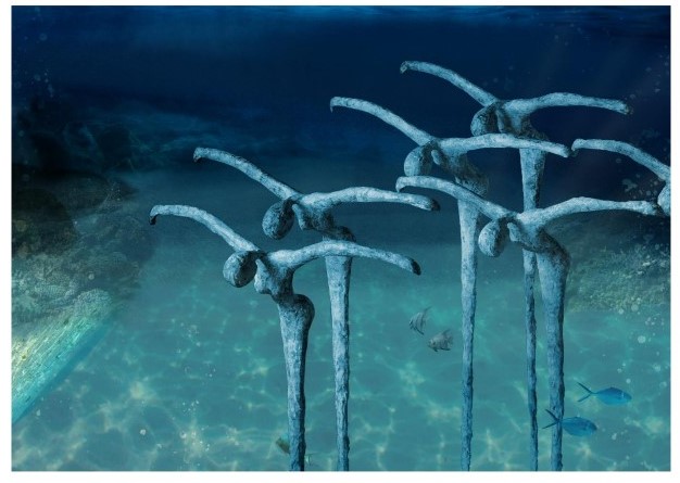 Artist impression of underwater sculptures
